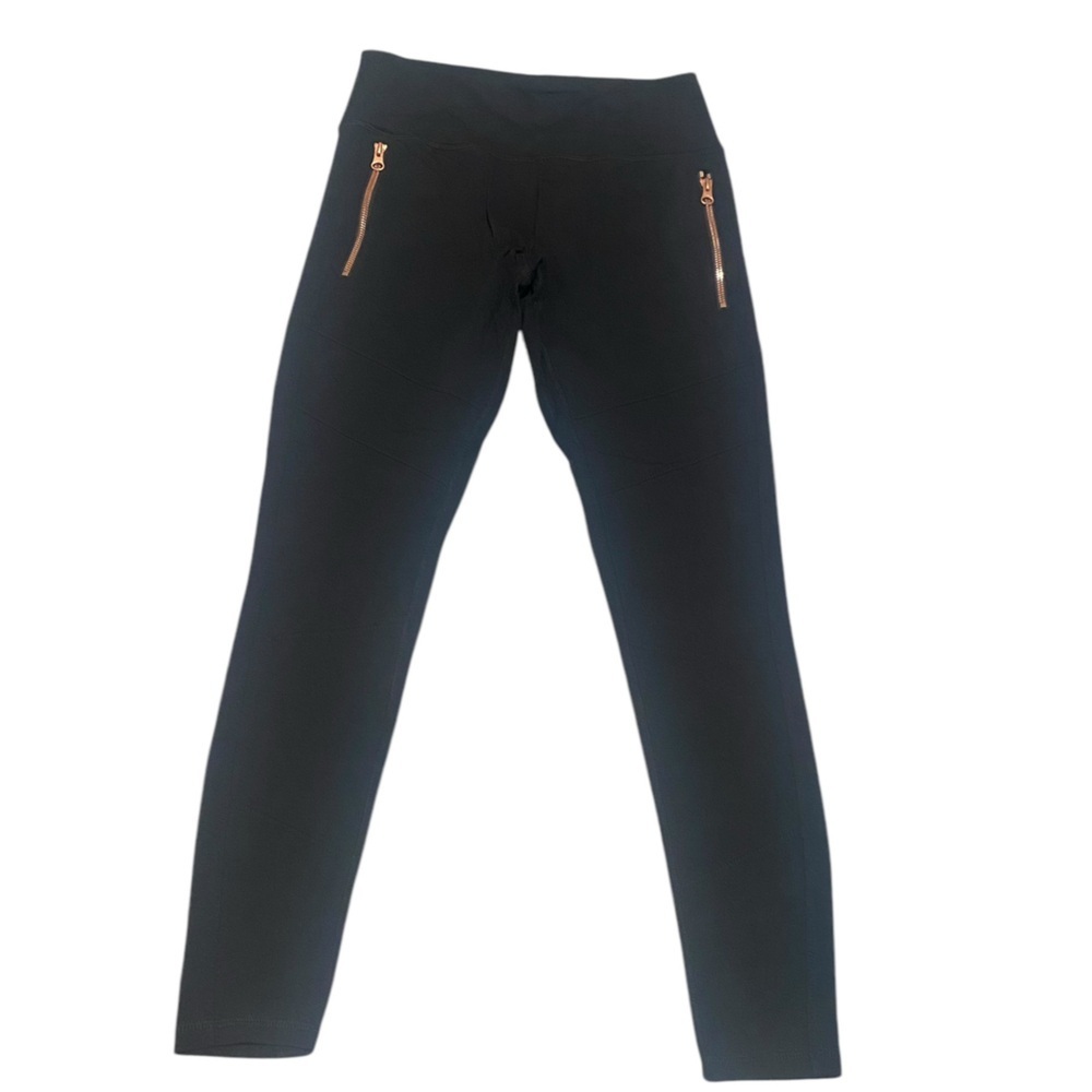 GLYDER Black pants with Gold Zippers